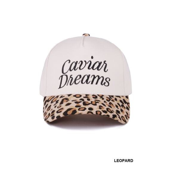 Zenana Outfitters White and Leopard Print Hat - Picture 4 of 4